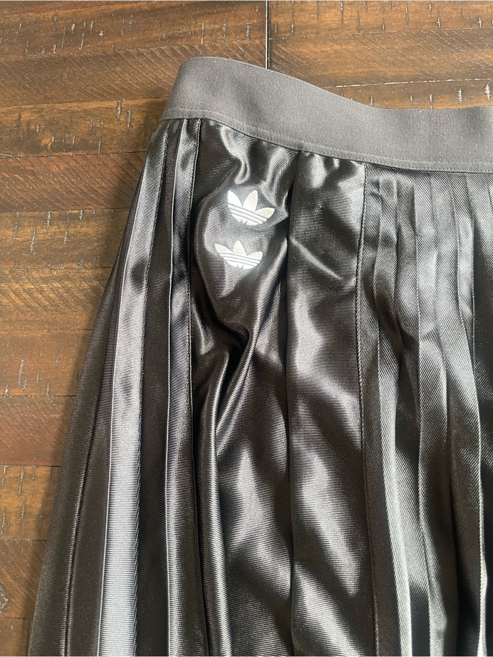 NWT adidas x Willy Chavarria Pleated Maxi Skirt Black Size Large Rare Collab - Picture 6 of 6